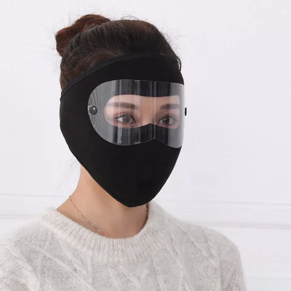 Windproof Anti Dust Full Face Masks Cycling Ski Breathable Masks Eye Hd Anti Fog Goggles Hood Cover Winter Warm Hat Caps